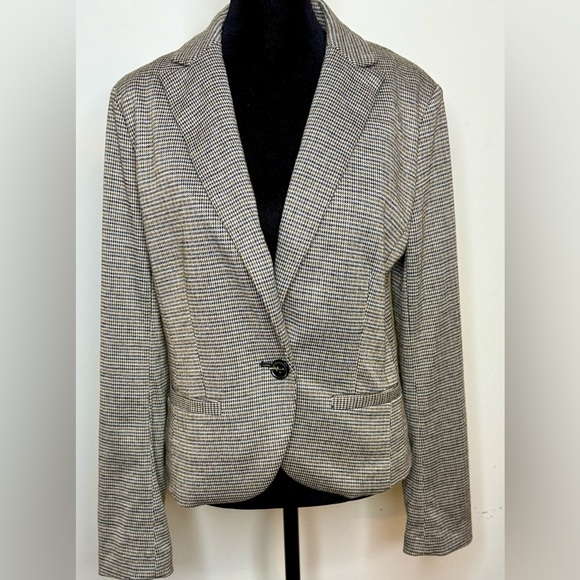 Amanda & Chelsea Jackets & Blazers - Amanda+Chelsea vintage Y2K brown Houndstooth one button preppy blazer pockets M